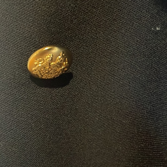 Ralph Lauren Vintage Navy Gold Oversized Blazer 10 and trousers Suit - Picture 4 of 11